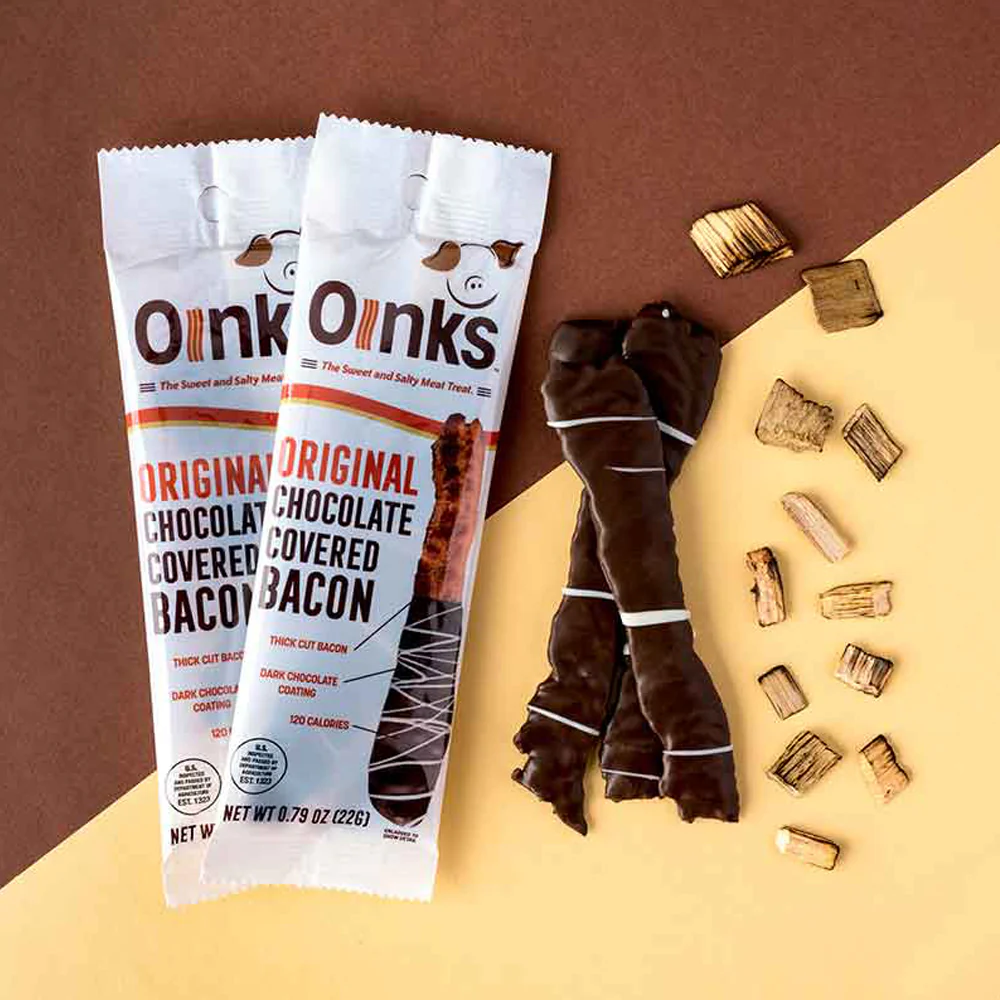 Oinks Spicy Chocolate Covered Bacon - 1 package - Image 2
