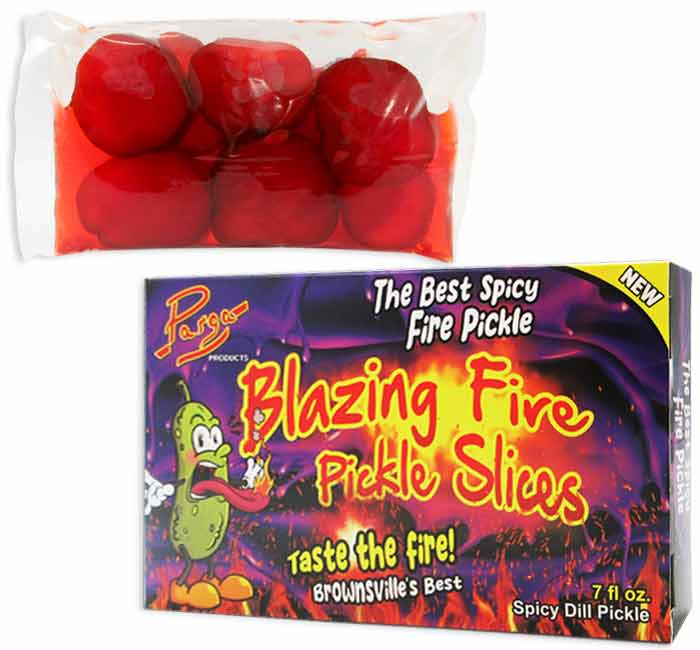 Blazing Fire Pickle Slices 7oz Box