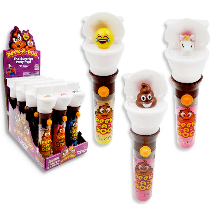 Peek-a-Poo Surprise Candy Lollipop - one random flavor