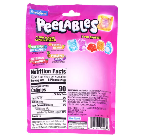 Peelables Peel & Reveal Gummies Bag - Fun Shapes - Image 2