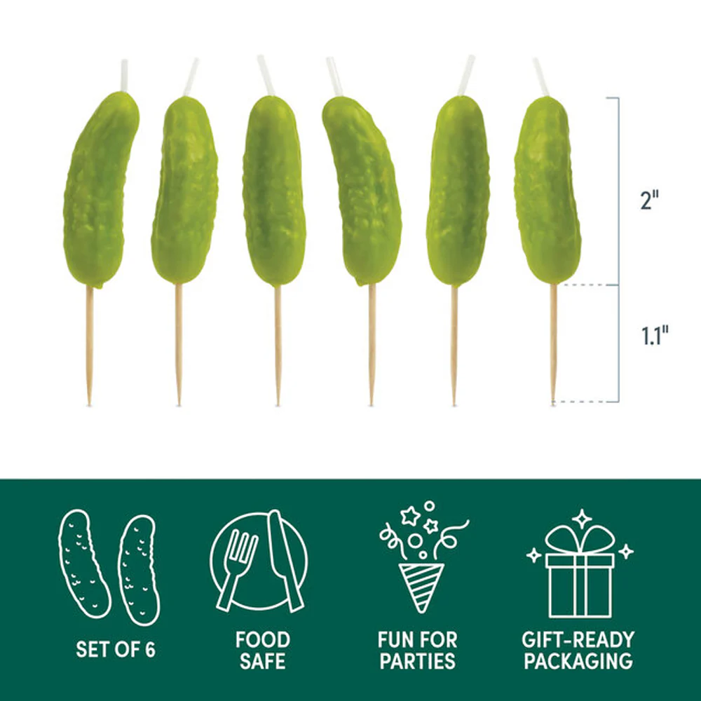 Pickle Party Candles - Set of 6 - Image 2