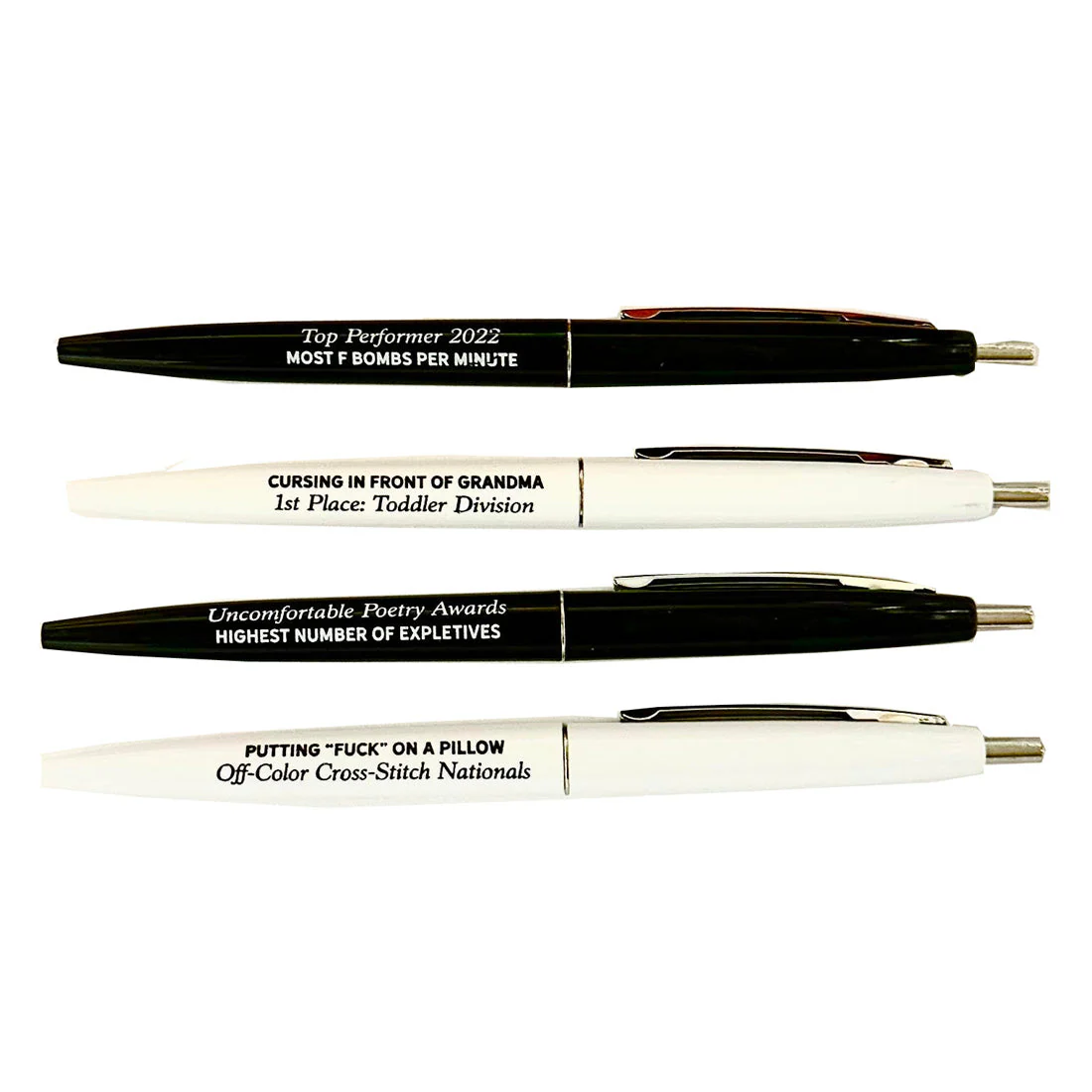 Prolific Swearing Set of 4 Vintage Style Pens