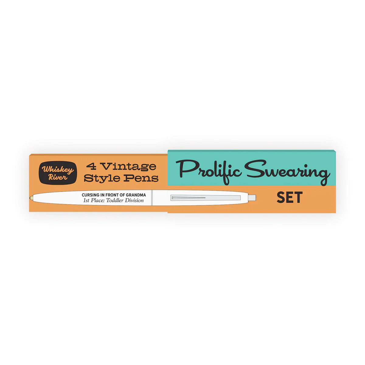 Prolific Swearing Set of 4 Vintage Style Pens - Image 2