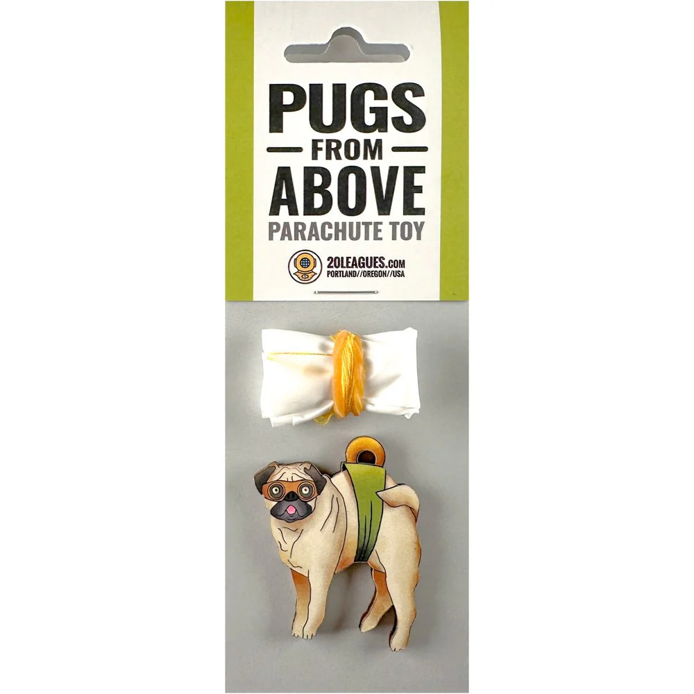 Pugs from Above Parachute Toy