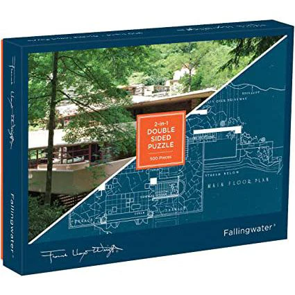 Puzzle 500 pc 2 Sided Frank Lloyd Wright Fallingwater