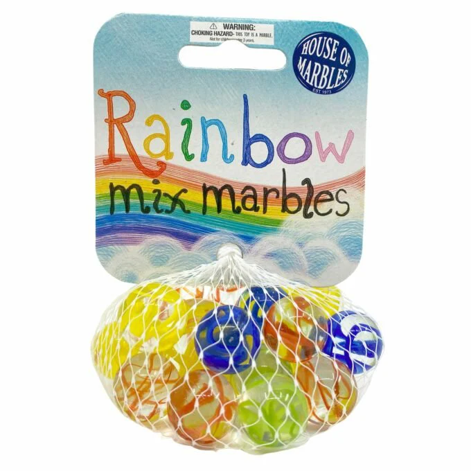 Rainbow Mix Net Bag of Marbles-