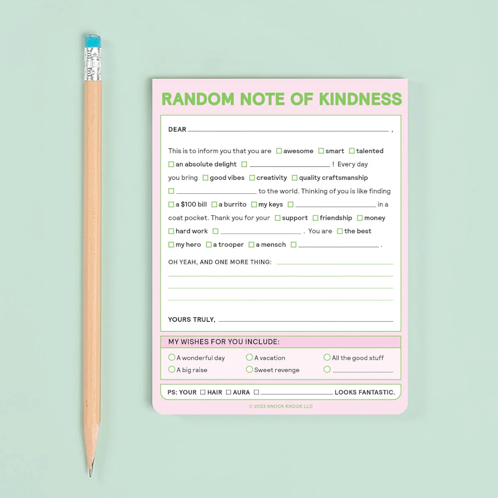 Random Note of Kindness Nifty Note Pad (Pastel Version) - Image 3