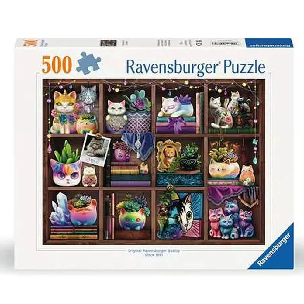 Ravensburger Cubby Cats and Succulents 500 pc Puzzle - Image 2