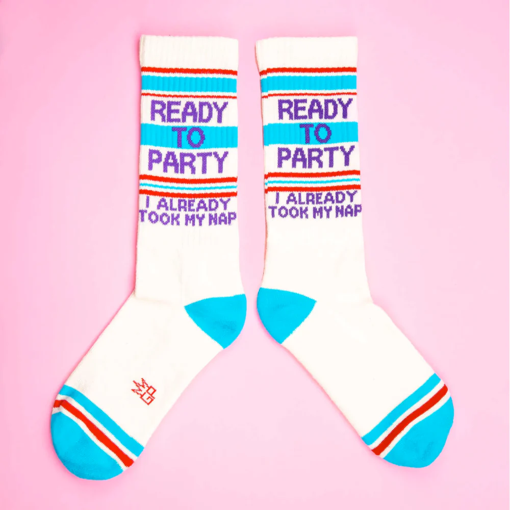 Ready To Party I Already Took My Nap Gym Crew Socks - Image 2