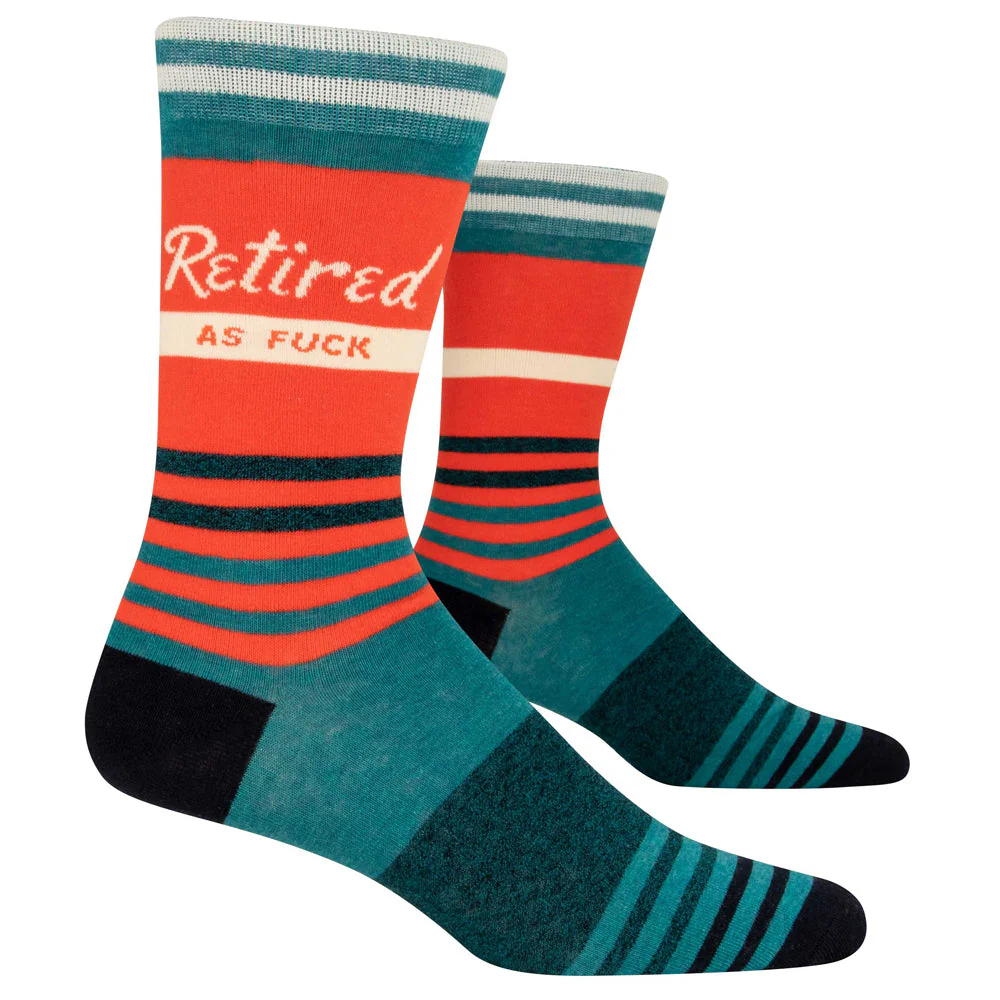 Retired As Fuck Men's Crew Socks
