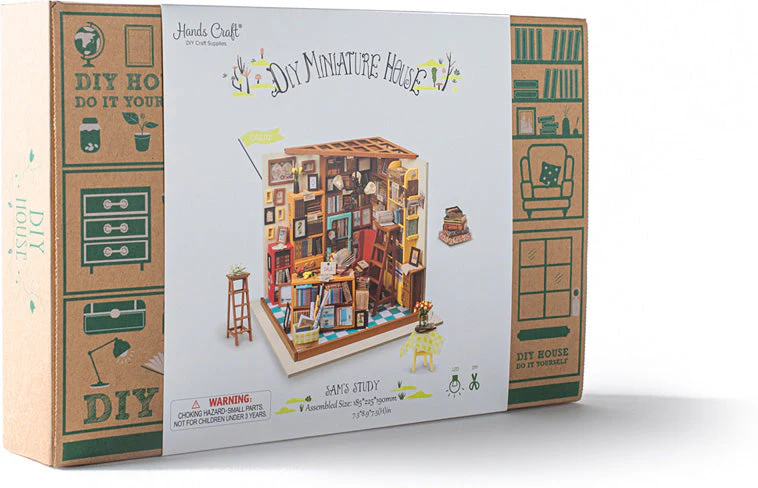 Sam's Study Room DIY Miniature Dollhouse Kit - Image 2