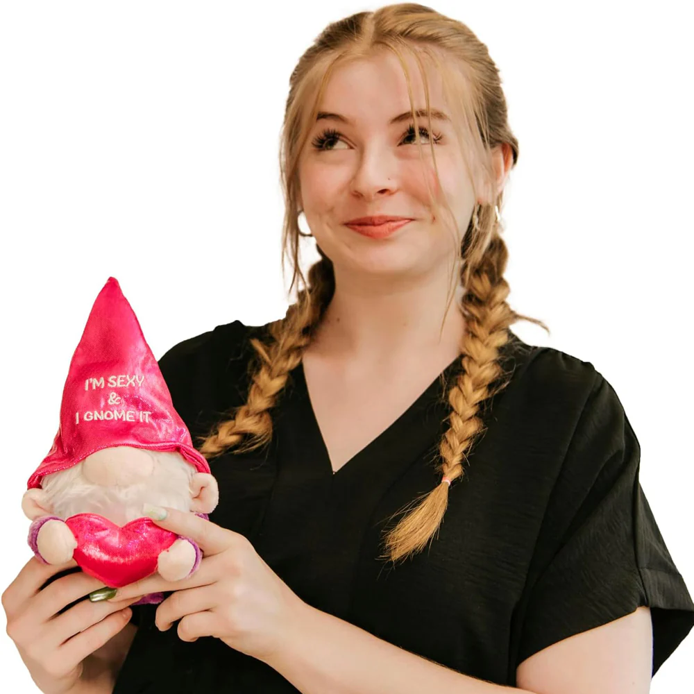 Sexy and I Gnome It Plushie with Heart - Image 3
