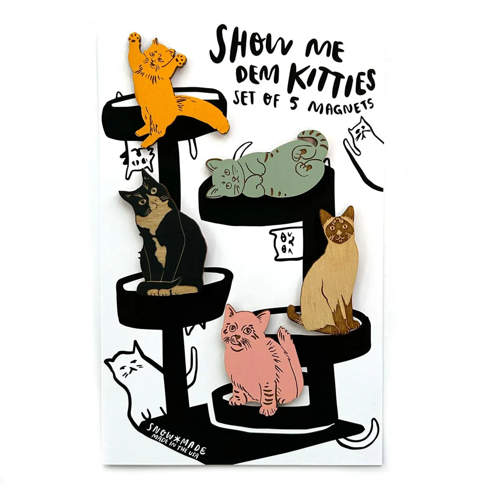 Show Me Dem Kitties - Cat Magnets - Set of 5