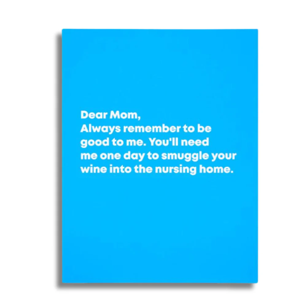 Smuggling wine... Mother's Day Card