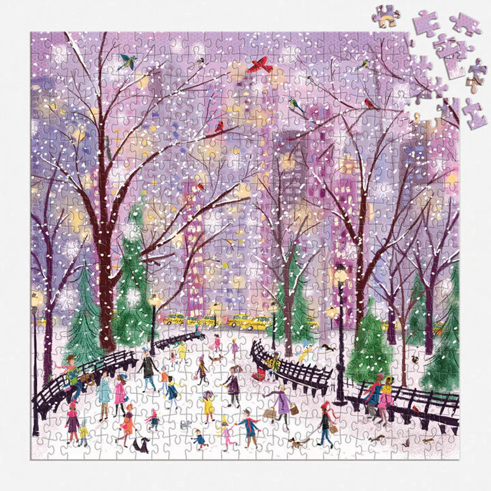 Snowy Night 500 Piece Jigsaw Puzzle - Image 2
