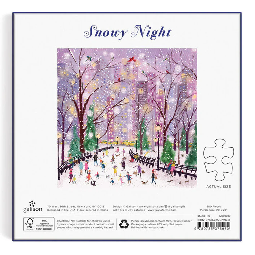 Snowy Night 500 Piece Jigsaw Puzzle - Image 3