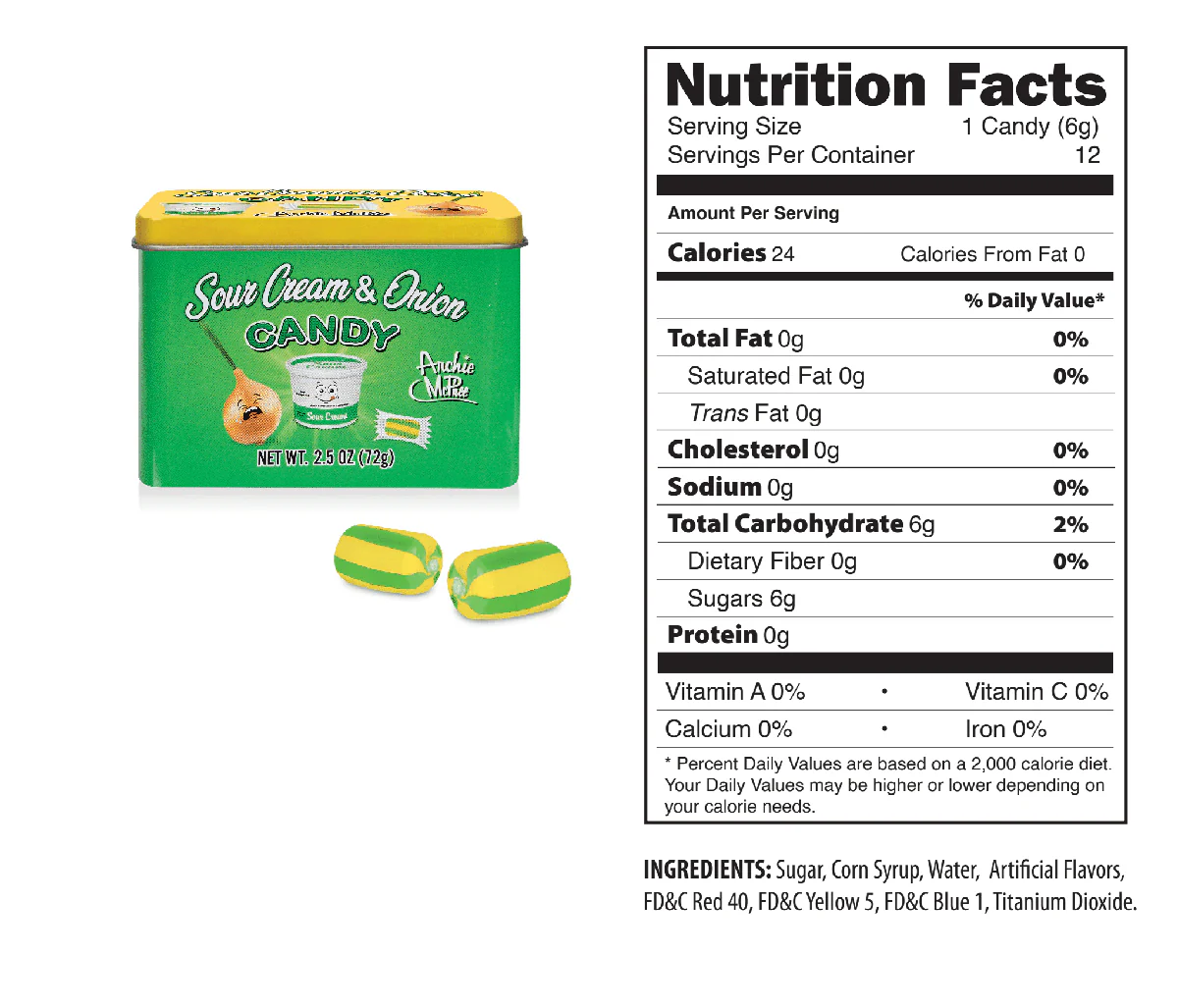 Sour Cream & Onion Candy Tin - Image 2