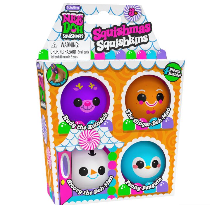 Squishmas Squishkins - set of 4 fun Nee Dohs