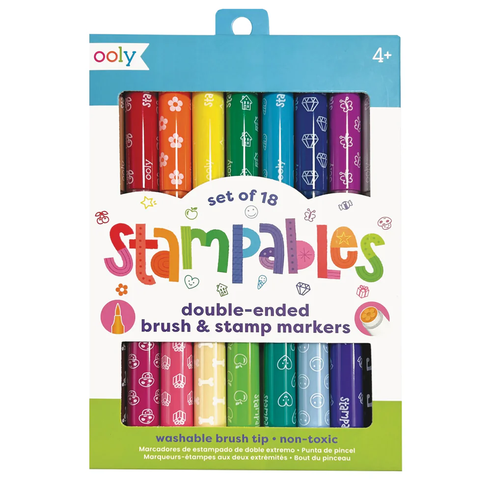 Stampables: Double-Ended Brush &  Stamp Markers