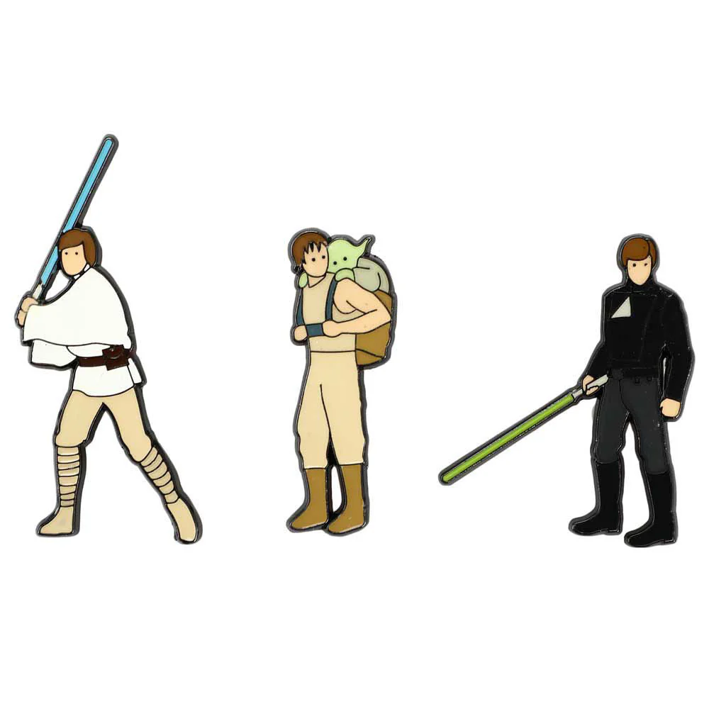 Star Wars Luke Skywalker Jedi Story - Set of 3 Pins