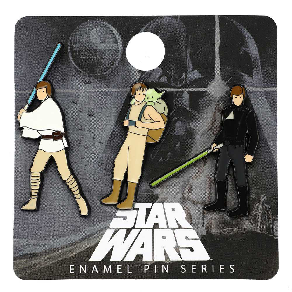 Star Wars Luke Skywalker Jedi Story - Set of 3 Pins - Image 2