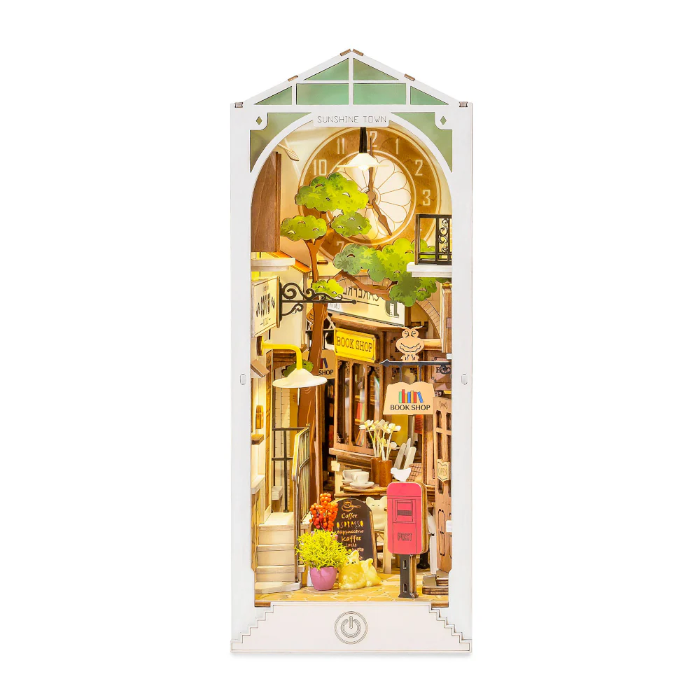 Sunshine Town DIY Bookshelf Diorama Book Nook - Image 3