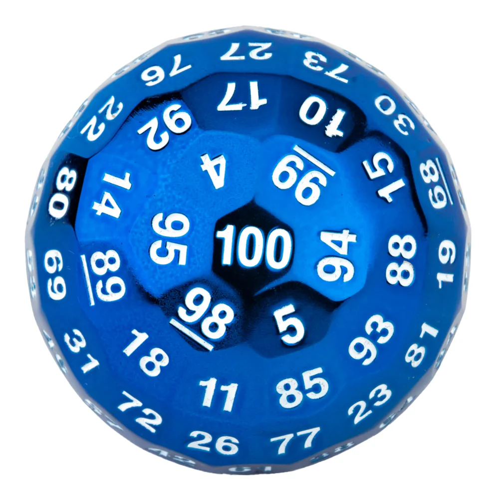 Titan's Fist Blue Metal D100 Dice