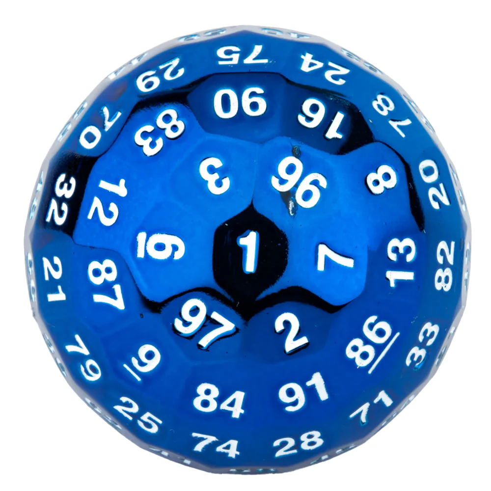 Titan's Fist Blue Metal D100 Dice - Image 3