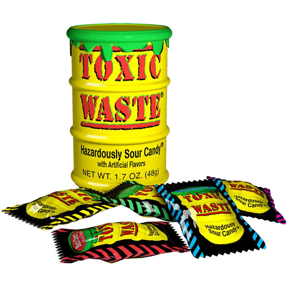 Toxic Waste Hazardously Sour Candy - Yellow Drum