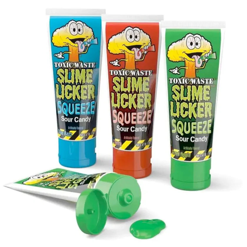 Toxic Waste Sour Slime Licker Squeeze Candy - 1 random flavored tube