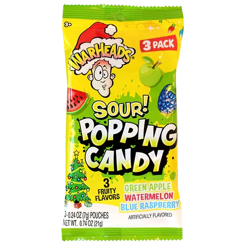 Warheads Sour Holiday Popping Candy 3 Pack
