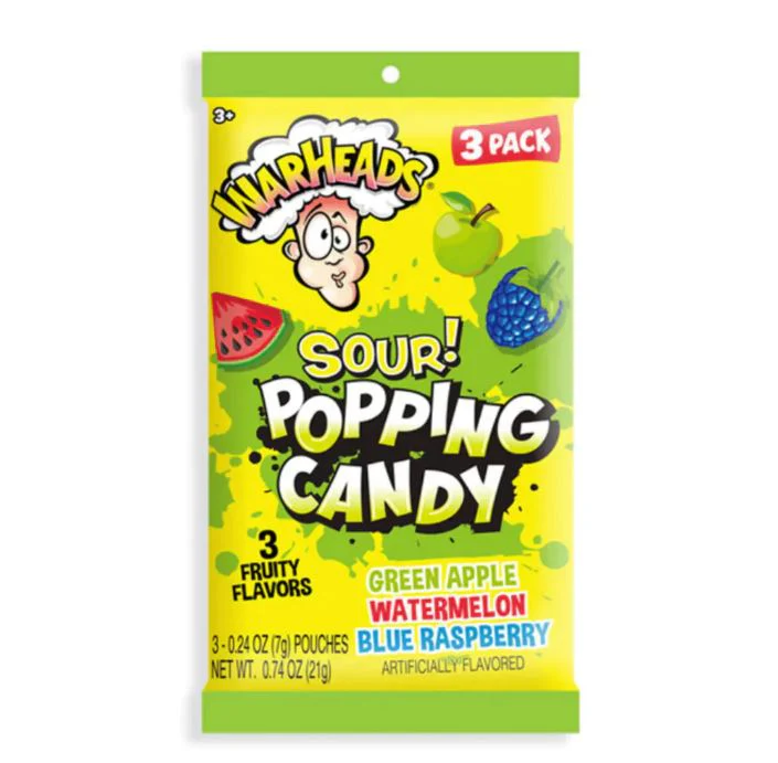 Warheads Sour Holiday Popping Candy 3 Pack - Image 2