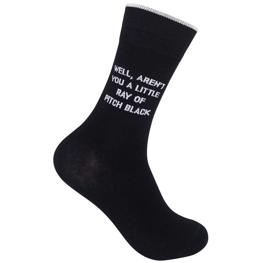 Well Aren't You A Little Ray Of Pitch Black Socks - Image 2