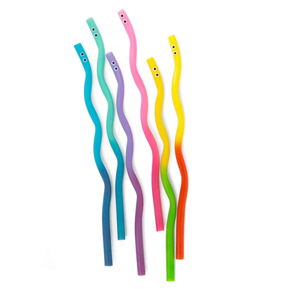 Wiggly Worm Color Changing Straws