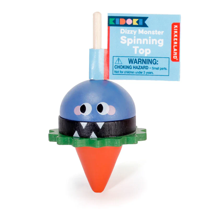 Wooden Dizzy Monster Spinning Top - 1 random style - Image 3