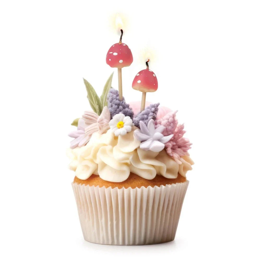 Woodland Wicks - 10 Mushroom Birthday Candles-