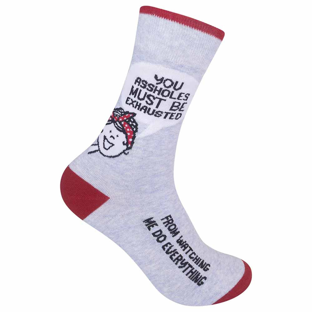 You Assholes Must Be Exhausted SOCKS - Image 2