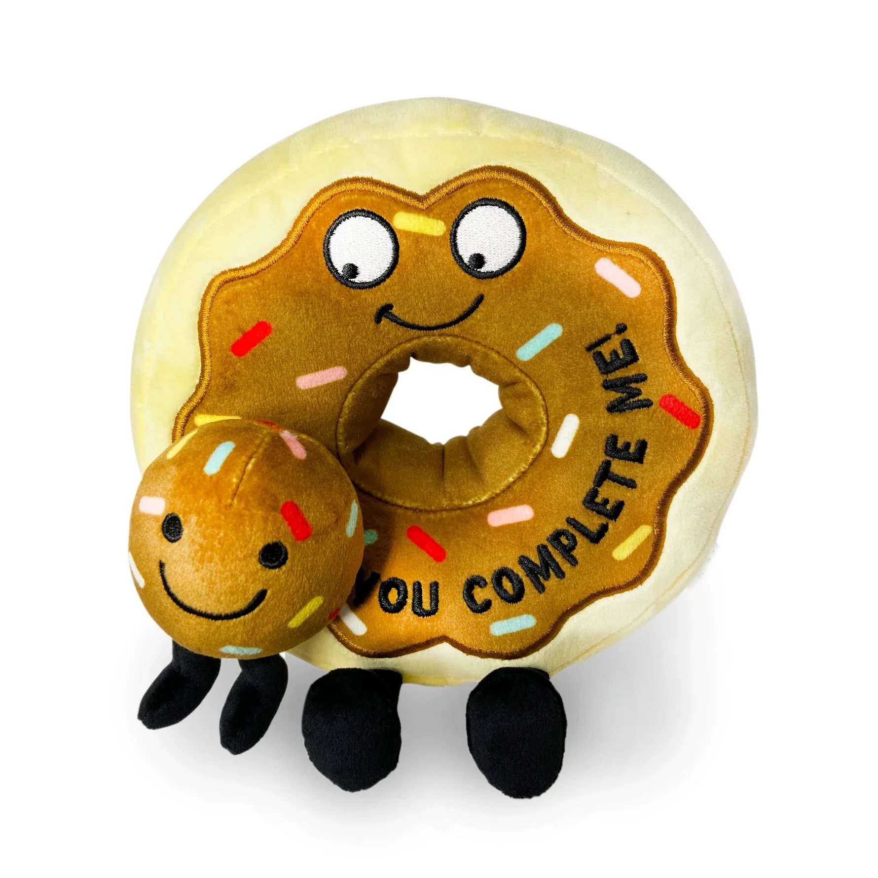 "You Complete Me" Plush Chocolate Donut - Image 3