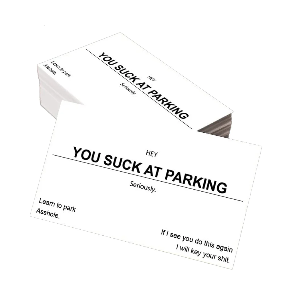 You Suck at Parking Business Card - pack of 25